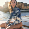 2023 Surfing Sport Swimsuit Long Sleeves Women One Piece Swimsuit  Swimwear Solid Monokini Bathing Suit Tropical Bodysuit Female