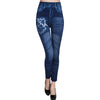 Women's Pants Printed Seamless Imitation Denim Tight Leggings Sexy Leg Wrap Pants Cropped Pants Pants women