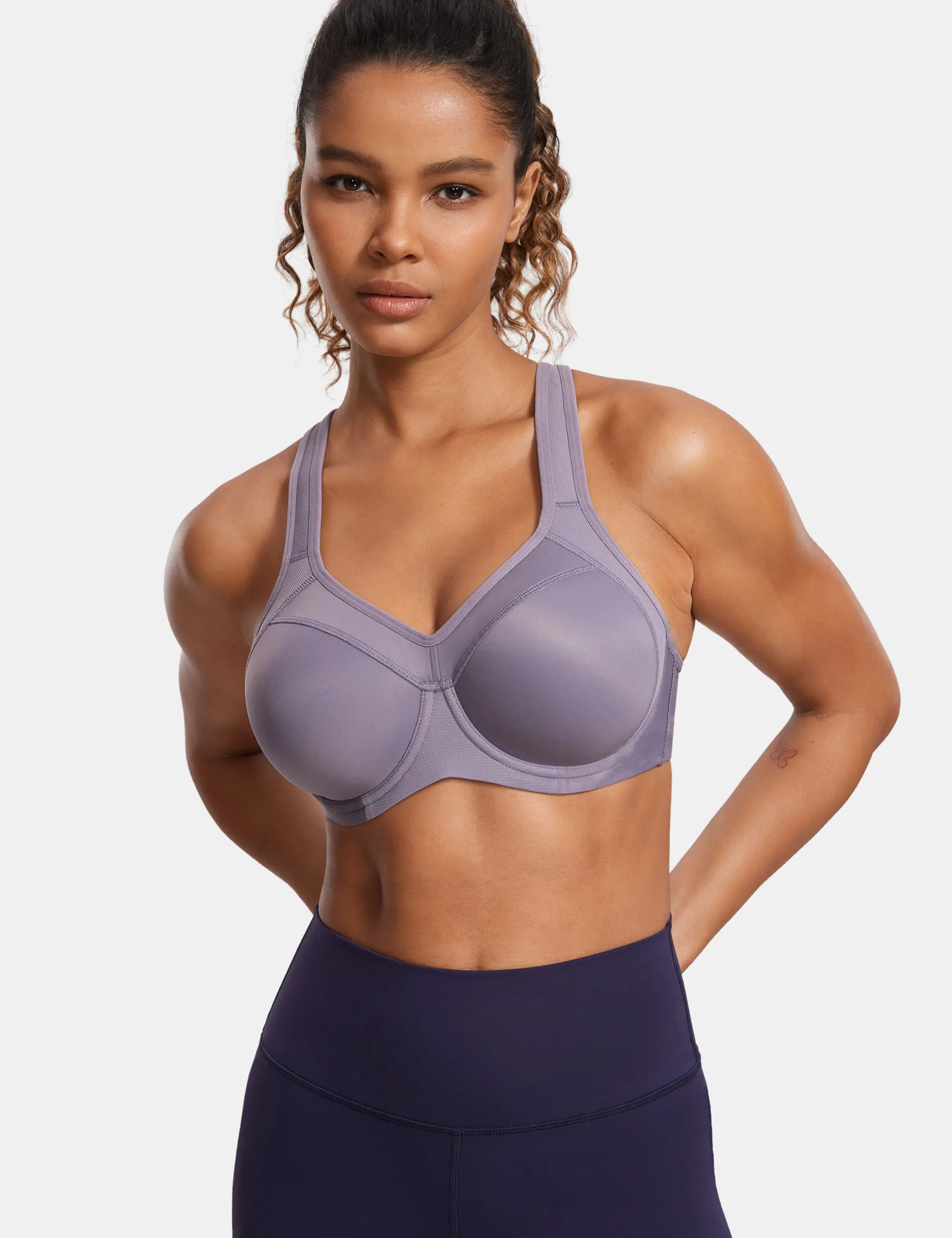 SYROKAN Sports Bra Women Push Up Full Support High Impact Racerback Lightly Lined Underwire 2023 New Undrwear Bras Shockproof