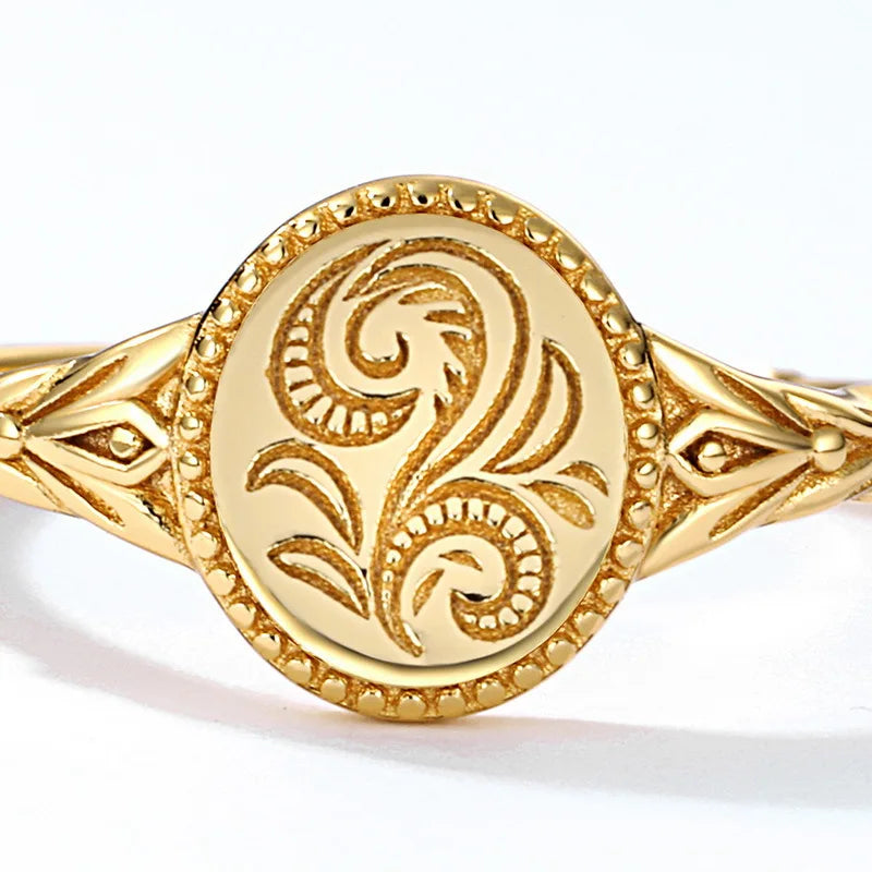 Gold Vintage Flower Ring