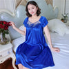 XXXXL Ladies Women Satin Sexy Lingerie Lace Fancy Nightshirts Elegant Chemise Sleepwear Night Baby Doll Underwear Sleepwear