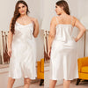 PLUS SIZE 3XL Female Nightgown Sexy Suspender Nightdress Chemise Sleepwear Lingerie Spring Summer Satin Lounge Wear Home Dress