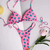 QINJOYER Swimwear Women Leopard Print Bikini Biquini Brazilian Swimwear 2 Piece Set Women Bikini String Swimming Suit Beach Wear