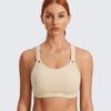SYROKAN Sports Bra Front Adjustable High Impact Support  Lightly Padded Wireless Racerback Workout Running Brassiere Tops Bras