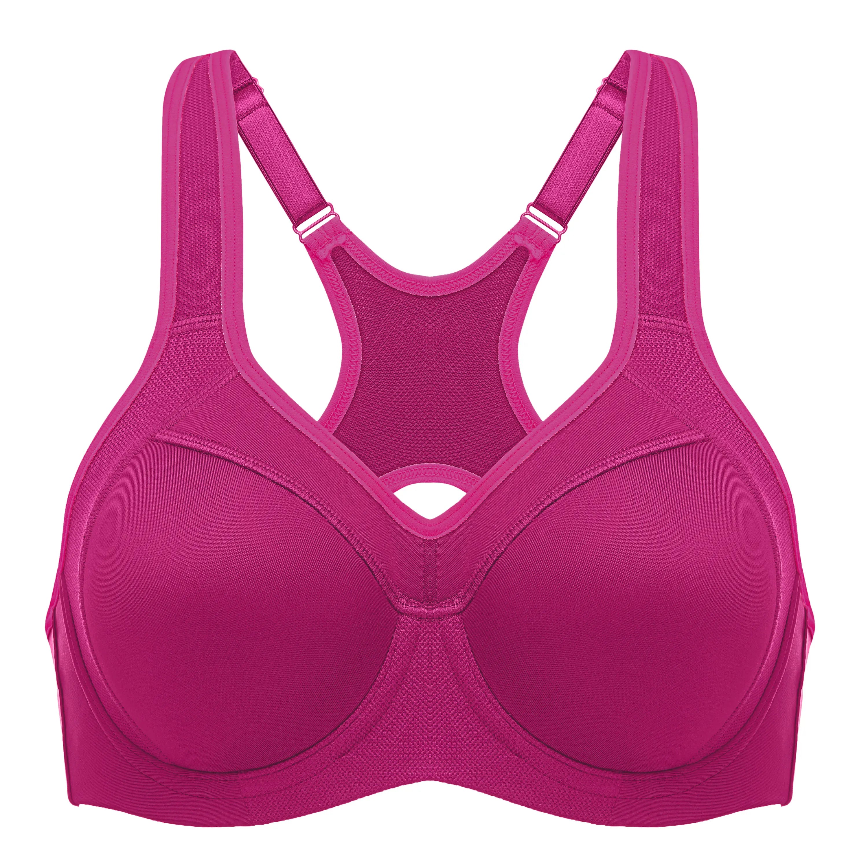 High Impact Sports Bra Power Racerback Underwire Lightly Padded Support Workout Tops Fitness Sportswear Underwear Brassier Women