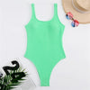 2024 Sexy Women One Piece Swimsuit Swimwear Female Solid Push Up Thong Bather Bathing Suit Monokini Brazilian Swimming Suits