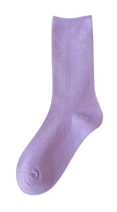 Women Socks Fashion Solid Color