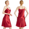 Oversize 3XL 4XL Satin Nightgown Sexy Woman Nightie Spaghetti Strap Nightdress Short Sleeveless Sleepwear Nightwear