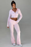 Autumn Knitted Hooded Zipper Jackets 2 Piece Pant Set Outfits Women Coats Hoodie Tracksuit Sexy Elegant Pink Two Piece Sets