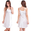 Oversize 3XL 4XL Satin Nightgown Sexy Woman Nightie Spaghetti Strap Nightdress Short Sleeveless Sleepwear Nightwear