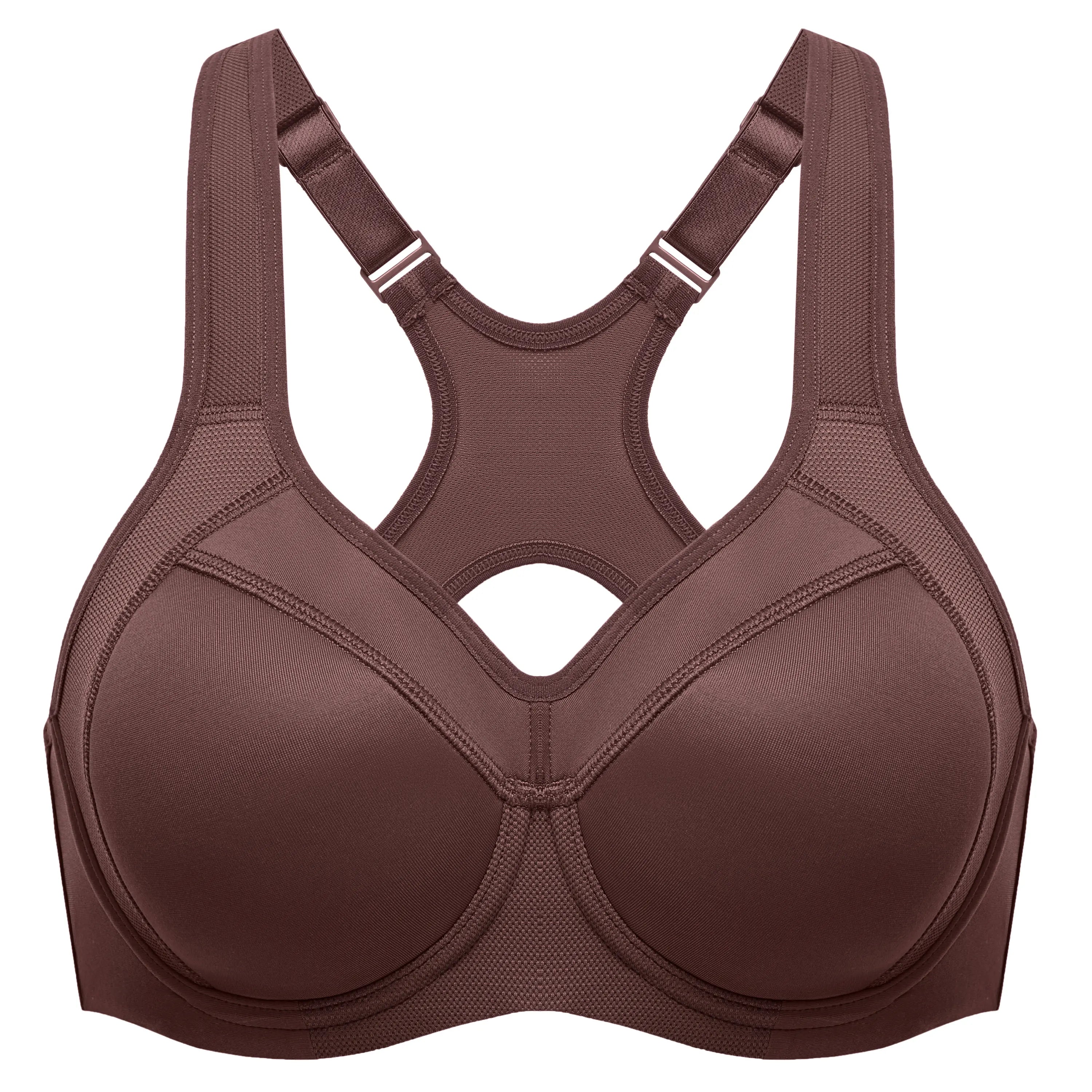 SYROKAN Sports Bra Women Push Up Full Support High Impact Racerback Lightly Lined Underwire 2023 New Undrwear Bras Shockproof