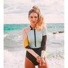 2023 Surfing Sport Swimsuit Long Sleeves Women One Piece Swimsuit  Swimwear Solid Monokini Bathing Suit Tropical Bodysuit Female