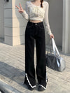 Split Design Wide Leg Jeans