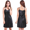Oversize 3XL 4XL Satin Nightgown Sexy Woman Nightie Spaghetti Strap Nightdress Short Sleeveless Sleepwear Nightwear