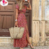 Vintage Paisley Print Long Dress