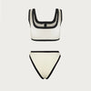 Woman Swimwear 2024 High Waist Bikinis Shorts Swimsuit Women Ribbed Two-piece Bathing Suits Summer Bikinis Set Swim Suits Green