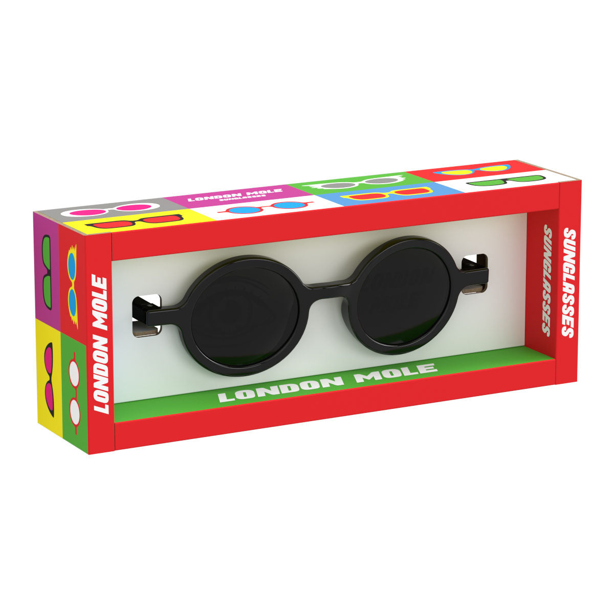 London Mole Moley Sunglasses Gloss Black / Black