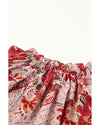 Azura Exchange Printed Split V Neck Blouse - M