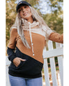 Azura Exchange Cozy Colorblock Hoodie with Side Pockets - XL
