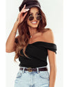 Azura Exchange Criss Cross Off Shoulder Ribbed Top - XL