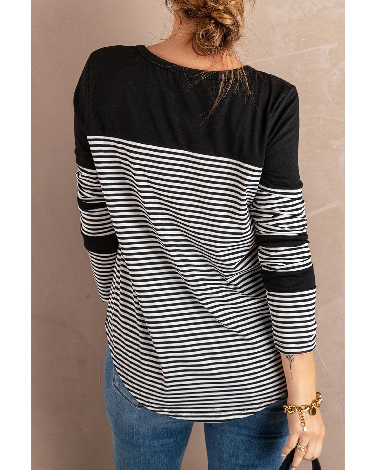 Azura Exchange Pinstripe Patch Pocket Top - XL