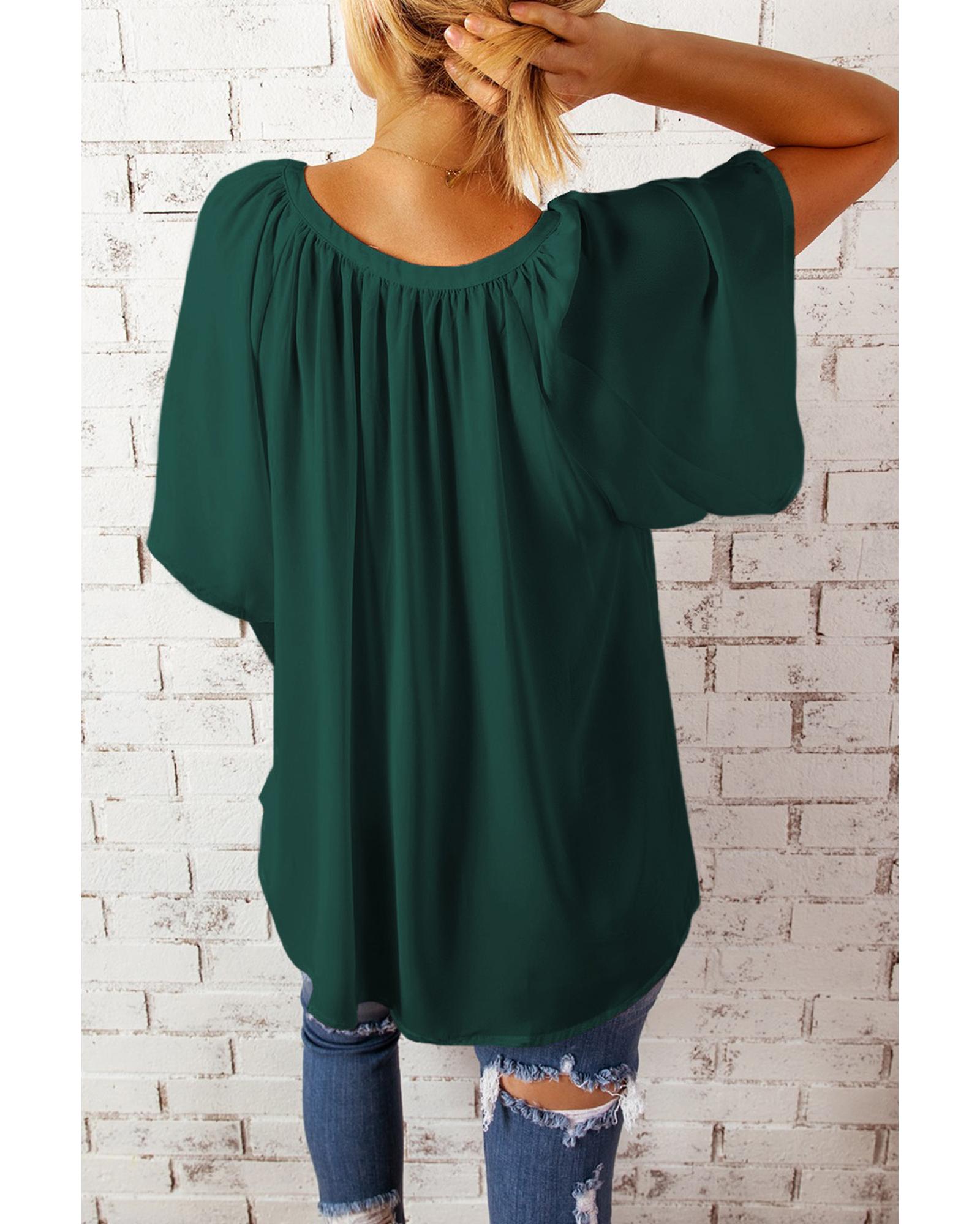 Azura Exchange Pleated Loose Top - M