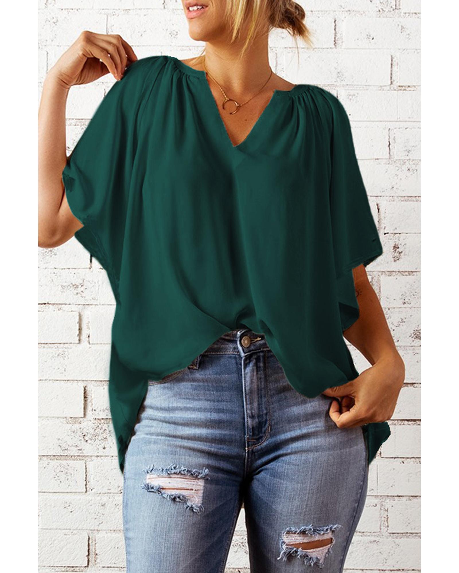 Azura Exchange Pleated Loose Top - M