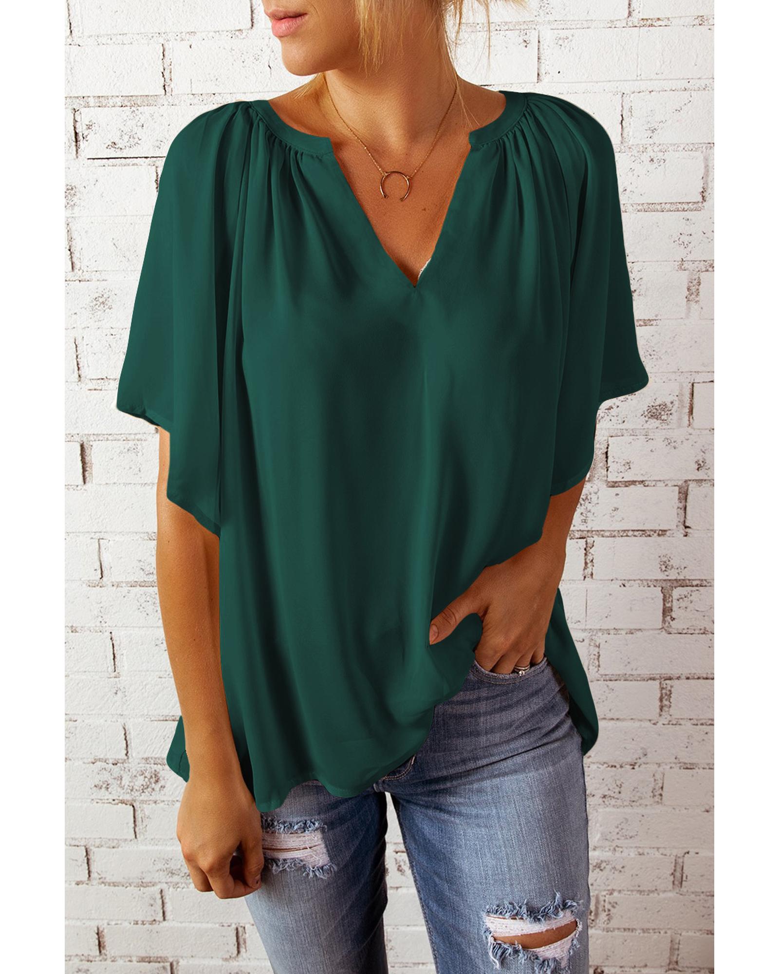 Azura Exchange Pleated Loose Top - M