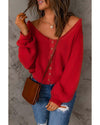Azura Exchange Distressed Knit Patched Top - S
