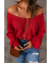 Azura Exchange Distressed Knit Patched Top - S