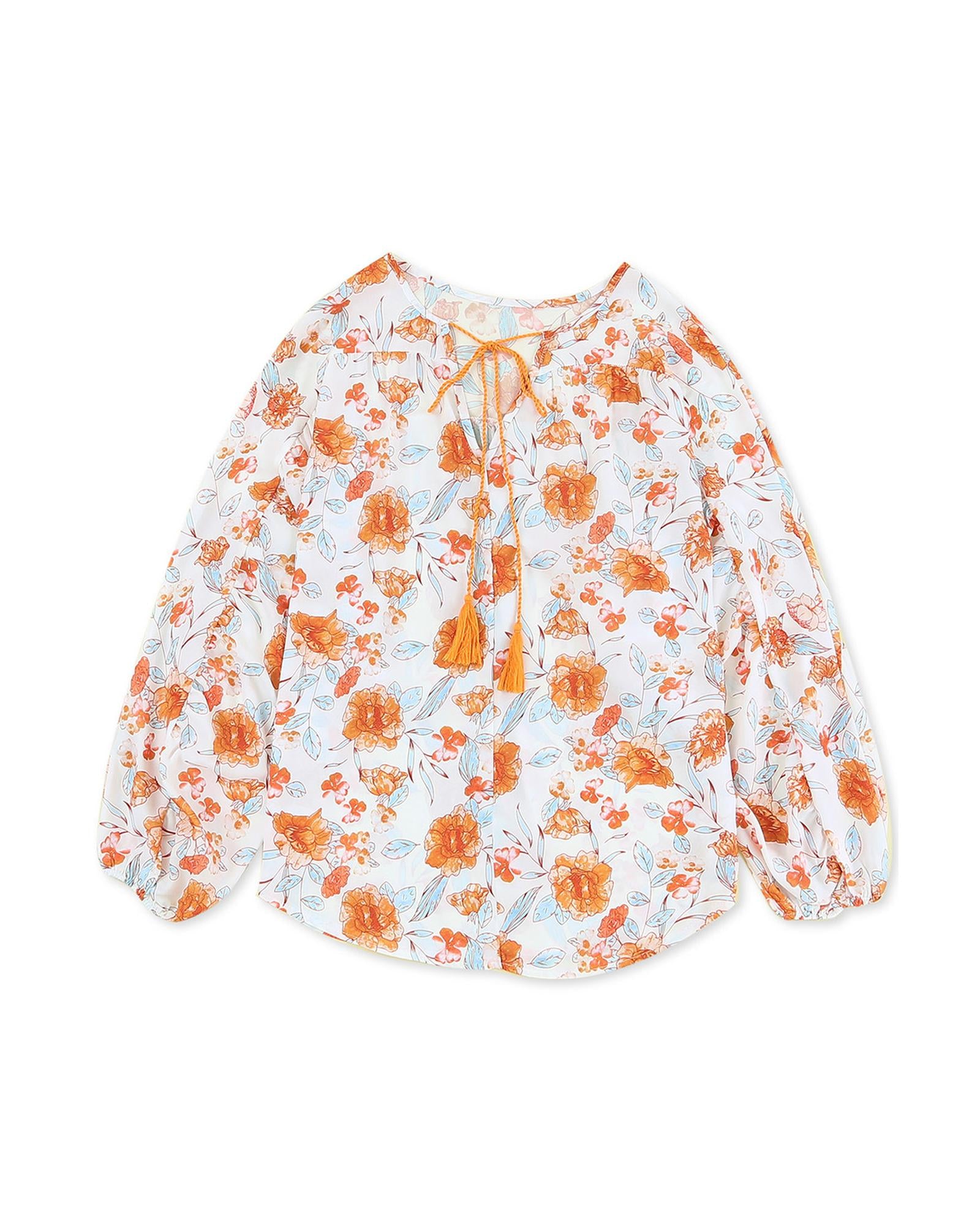 Azura Exchange Floral Print Dolman Blouse - L