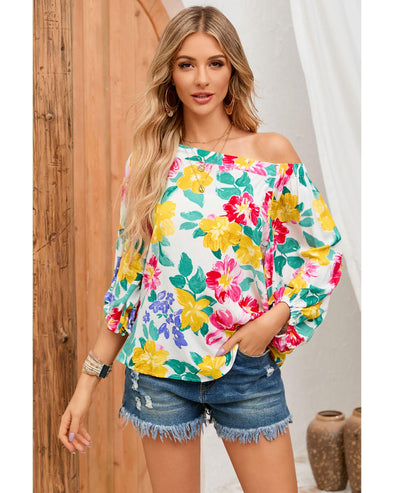 Azura Exchange Floral Off Shoulder Top - L