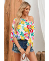 Azura Exchange Floral Off Shoulder Top - L