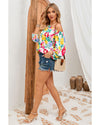 Azura Exchange Floral Off Shoulder Top - L