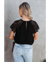 Azura Exchange Lace Crochet Patchwork Blouse - L