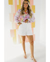 Azura Exchange Patchwork Lace Trim Blouse - M