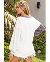Azura Exchange Colorblock Patchwork Knit Top - S