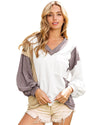 Azura Exchange Colorblock Patchwork Knit Top - S