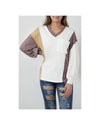 Azura Exchange Colorblock Patchwork Knit Top - S