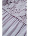 Azura Exchange Button Crochet Lace Top - S