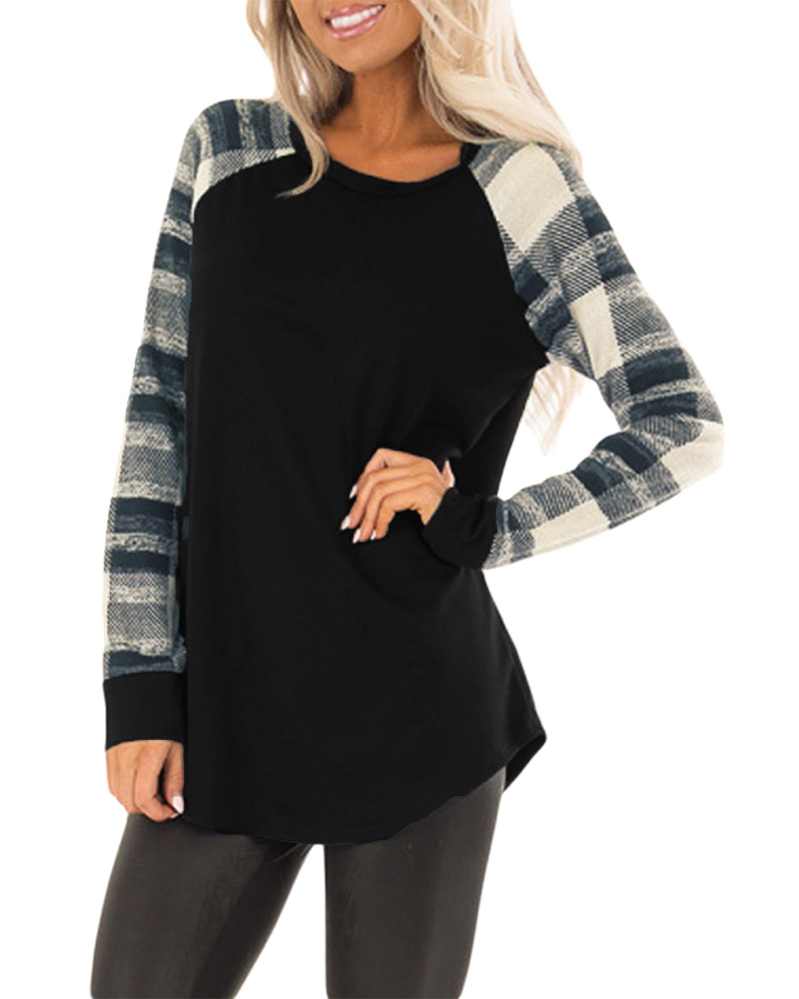 Azura Exchange Plaid Long Sleeves Pullover Top - 2XL