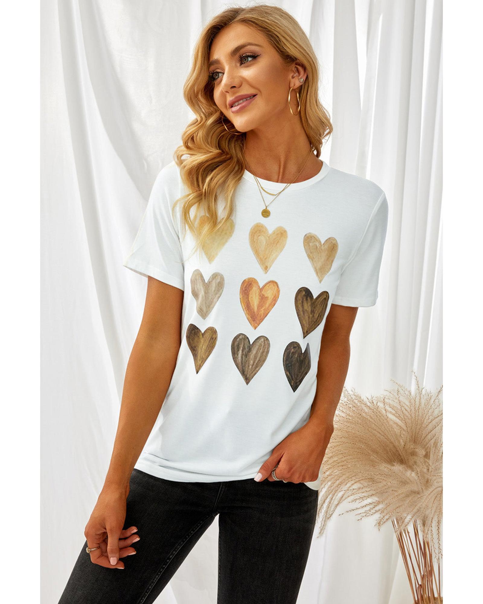 Azura Exchange Kind Heart Print T-shirt - 2XL