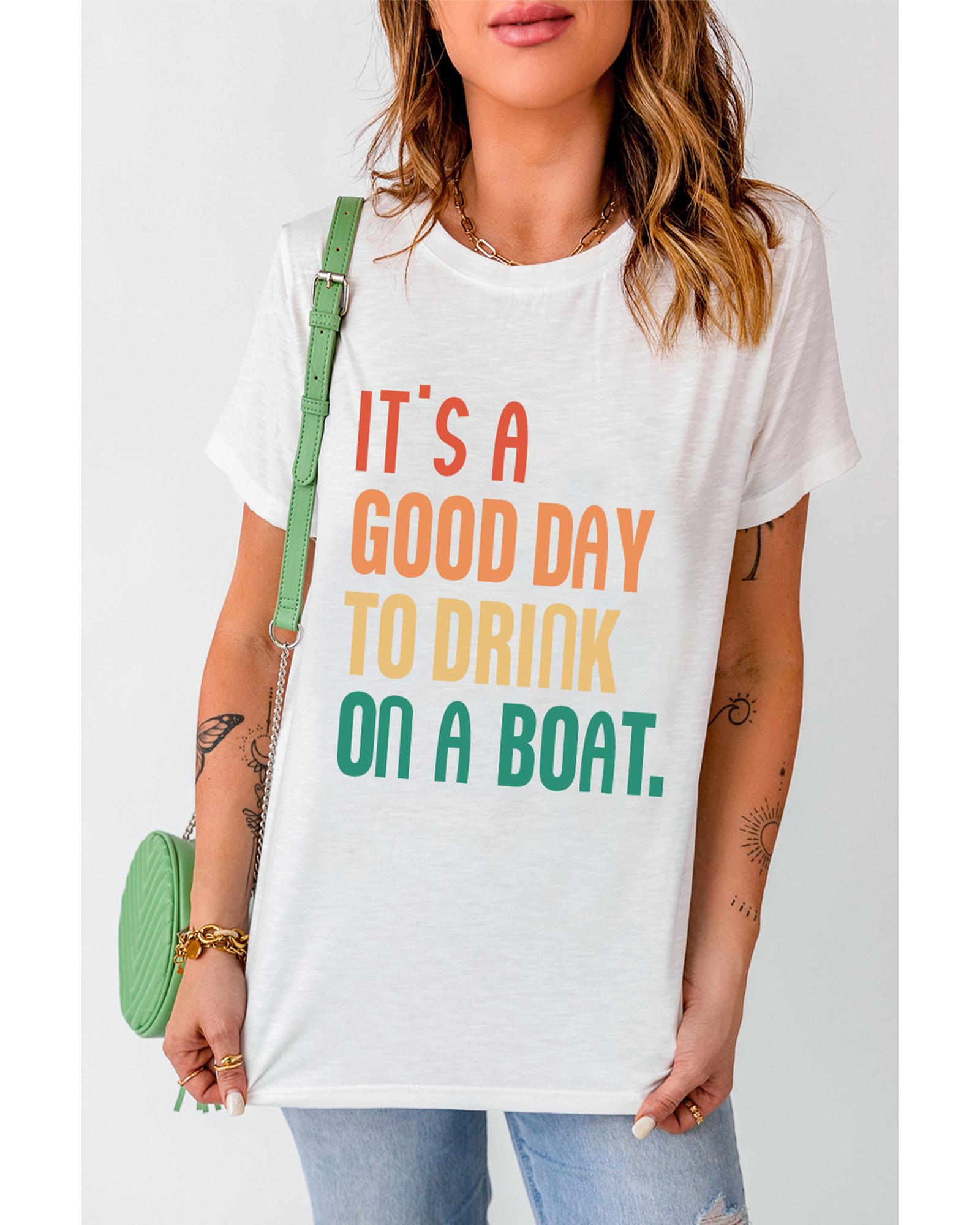 Azura Exchange Good Day Boat Letters T-Shirt - M