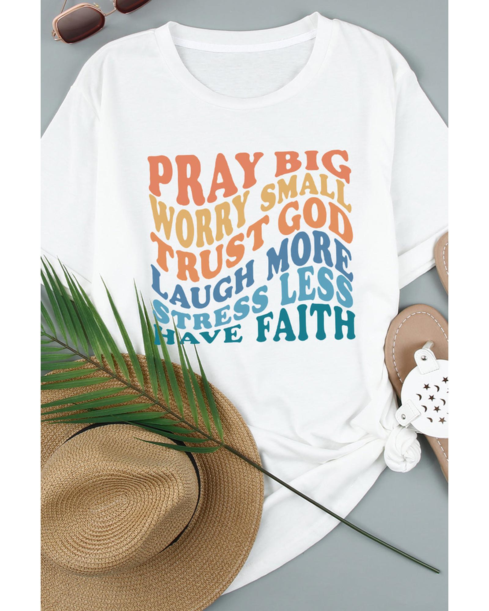 Azura Exchange Faith Inspired Words Print T-Shirt - M