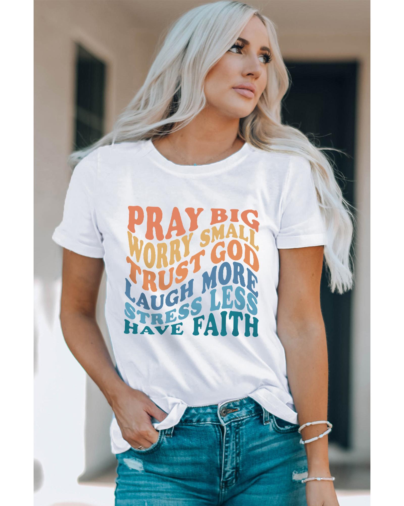 Azura Exchange Faith Inspired Words Print T-Shirt - M