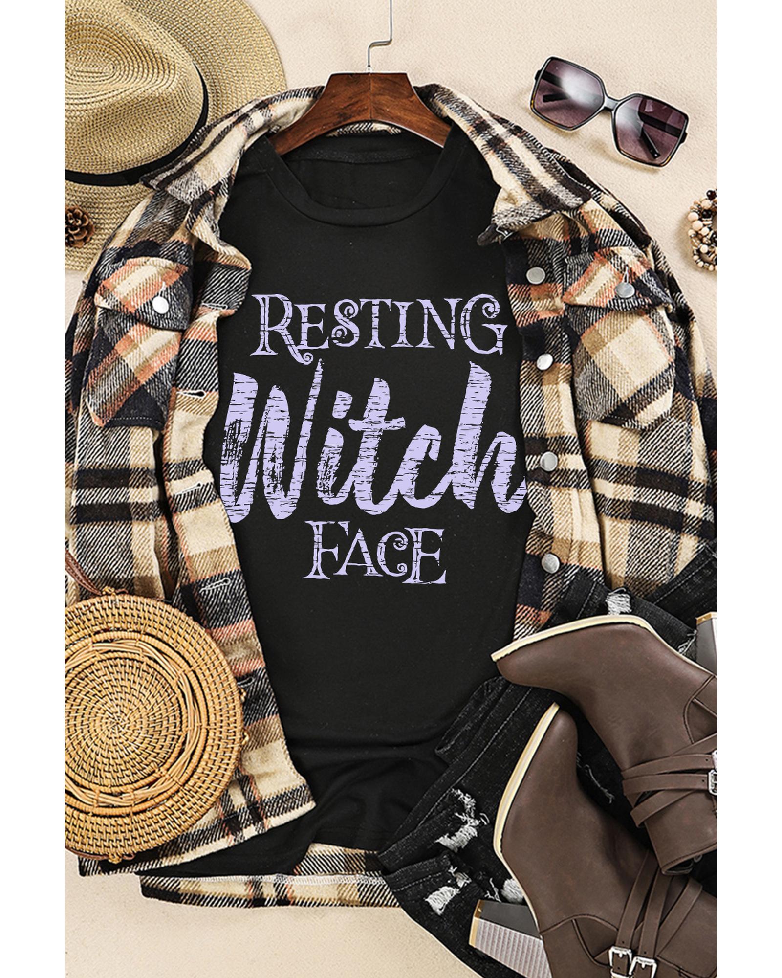 Azura Exchange Resting Witch Face Graphic Tee - 2XL