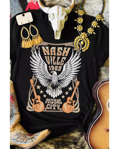 Azura Exchange Nashville Vintage Music City Graphic Tee - L