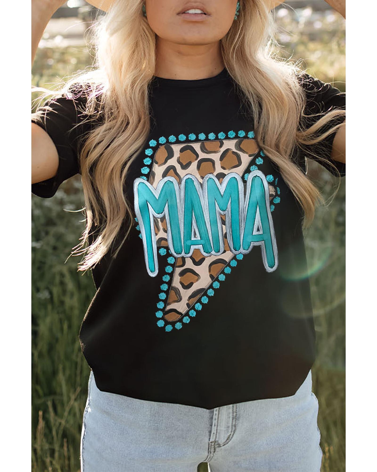 Azura Exchange MAMA Leopard Lightening Graphic Tee - 2XL