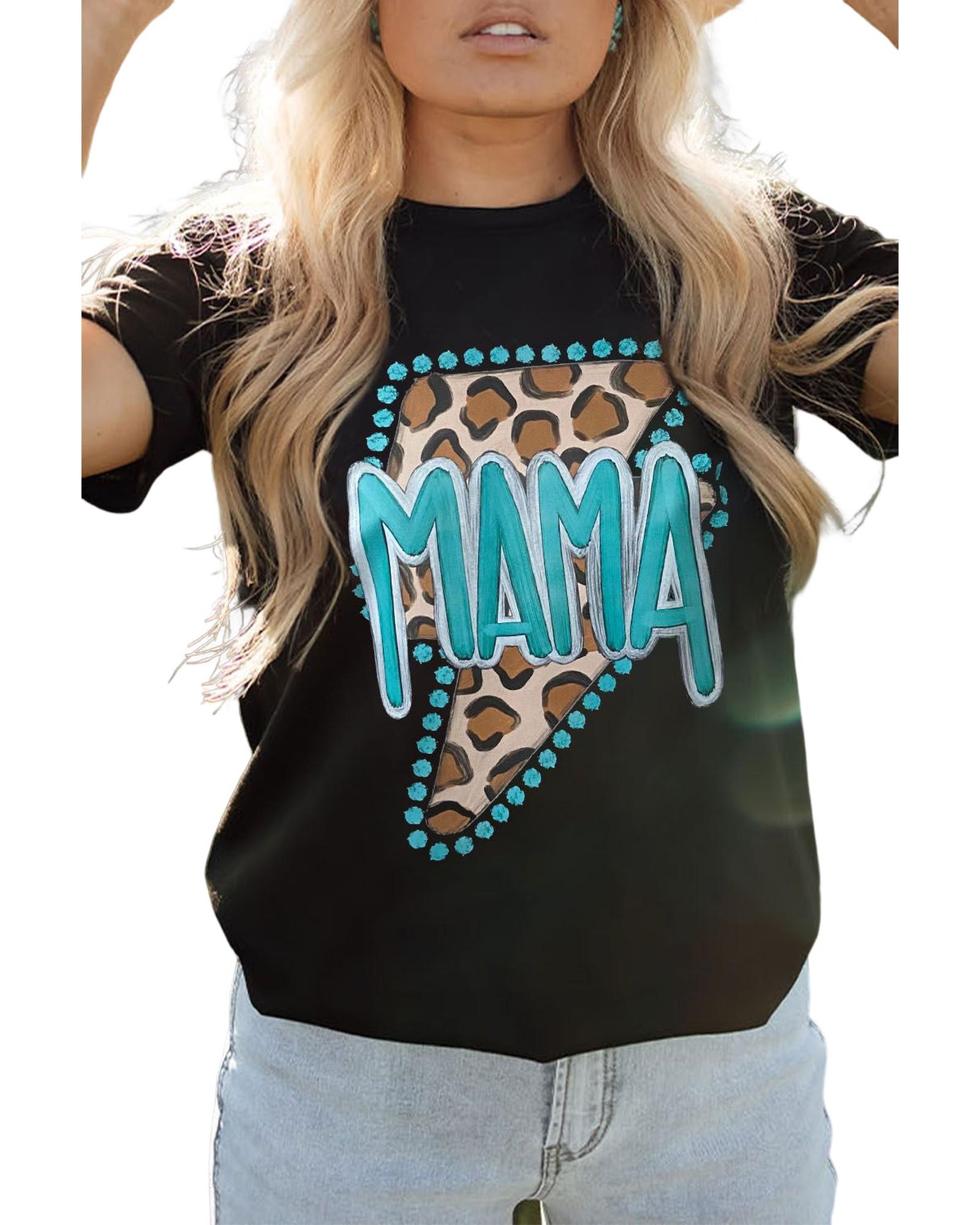 Azura Exchange MAMA Leopard Lightening Graphic Tee - 2XL