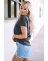 Azura Exchange Lace Crochet Patchwork V Neck T Shirt - M
